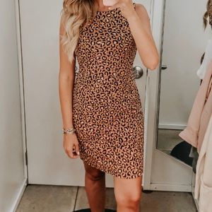 Mustard Yellow Leopard Print Dress